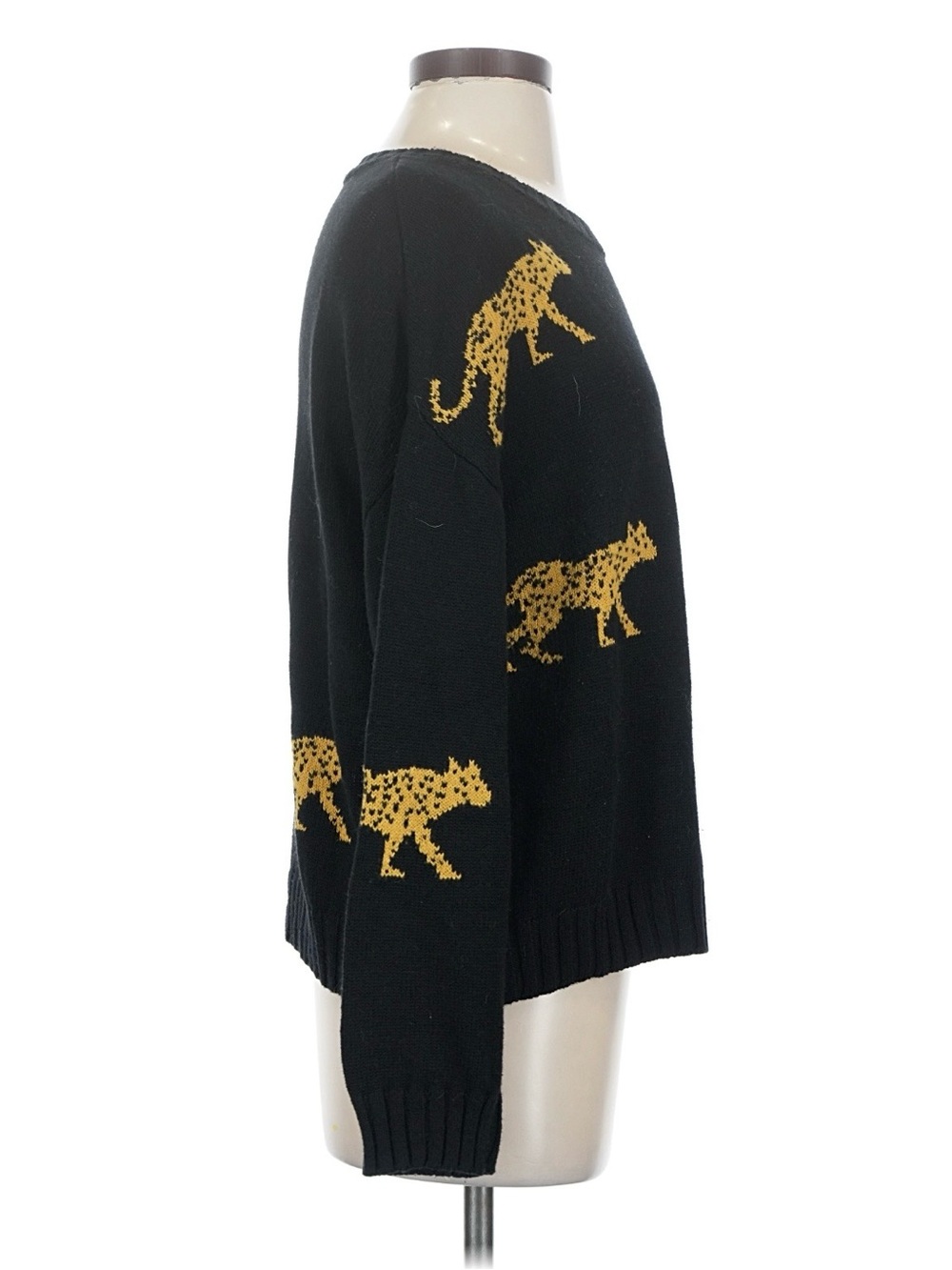 Rails Perci Sweater in Black Jungle Cat Print | Size Small - Picture 8 of 14